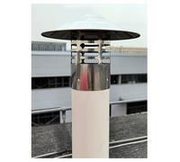 ShyLiae Acier Inoxydable cône Chapeau de cheminée, Coupe-Vent Évent de Toit Couvercle avec Oiseau Protection et Pluie Protection pour cheminée et Gaine tuyaux(14cm/5.46in)