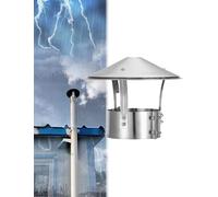 ShyLiae Universel Acier Inoxydable Chapeau de cheminée - Tous-intempéries Évent de Toit Couvercle de Tuyau pour poêles à Bois & cheminées, Neige & Pluie Protection(20cm/7.9in)