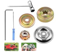 Shyllin 7 Pièces Universelle Kit Fixation écrou Lame Boîte,Morceaux Kit Ecrou Tete Debroussailleuse Convient à une Variété de Tondeuses à Gazon, Débroussailleuses (7PCS)