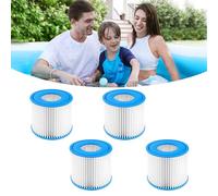 Shyllin Cartouche Filtrante pour Spa - 4 pièces, 9.5x10.5x5.5 cm, Filtre de Type VII pour Spa Gonflable, Compatible avec Bestway, Intex, Filtre à Eau Haute Performance