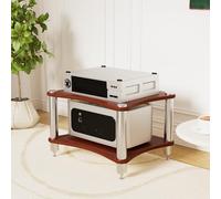 SHZYJBRY Meuble Chaine HiFi Meuble Multimédia à 2 Niveaux, Support Multimédia AV, Armoire de Console, Étagère for Console de Tourne-Disque pour Boîtiers DVD Câbles Consoles de Jeux