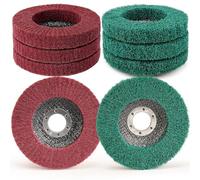 SI FANG 12.5 x 2.2 cm Disque de Ponçage à Lamelles en Fibre de Nylon, Lot de 8 Grit 320/180 Roue de Polissage pour Meuleuse d'angle, Pour le nettoyage, l'ébavurage et l'élimination de la rouille