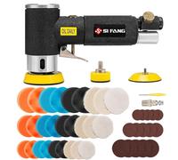 SI FANG 48Pcs mini ponceuse excentrique à air comprimé 25mm/50 mm/ 75mm Ponceuse Orbitale Air Sander 1"/ 2" / 3" pneumatique orbitale avec disque