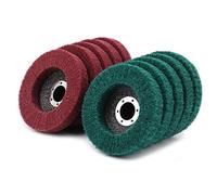 SI FANG Lot de 10 disques de polissage de 125 mm pour nettoyage et | Disque abrasif en métal pour polissage en acier inoxydable, grain 180/320, disques abrasifs pour meuleuse d'angle