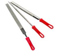 SI FANG Lot de 3 limes diamantées lime manuelle comprenant des limes demi-rondes/plates/rondes, 150 mm avec revêtement diamant pour le travail du métal, Aluminium,bijoux, carrelage, pierre