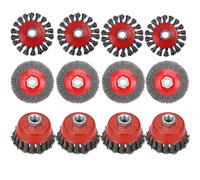 SI FANG M14 fil torsadé fil d'acier roue tasse brosse pour meuleuse d'angle puissant retrait de peinture outil rotatif nettoyage abrasif 75mm