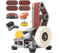 SI FANG Mini ponceuse à bande 3 en 1 réglable à 7 vitesses pour la | Ponceuse électrique polyvalente pour le polissage du bois, le meulage de détail et les projets de loisirs