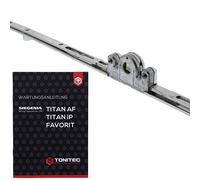 SI Siegenia Transmission de fenêtre 23 TS Pièce de rechange avec barre de verrouillage basculante 277942 + manuel d'entretien ToniTec pour Titan AF, TITAL IP, Favorit