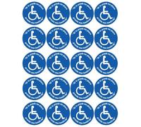 Si tu prends ma place, prends mon handicap - 20 stickers de 5cm - Sticker/autocollant / Cat. Stickers - Lettres adhesives