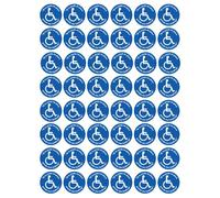 Si tu prends ma place, prends mon handicap - 48fois 2.5x2.5cm - Sticker/autocollant / Cat. Stickers - Lettres adhesives