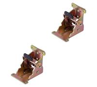 SiaBiced 2 Pièces Charnière Pliable Support Ferrure Repliable Équerre de Renfort Charnière pour Pieds de Table Structure Acier Solide Adapté à U, Couleur Zinc