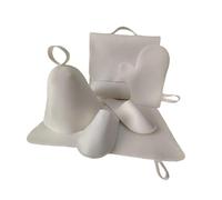 SiaBiced 5 Pièces Ensemble Chapeau Sauna Russe Accessoires Chapeau Sauna Protège-tête Feutre Laine Léger Matelas Gant Pantoufles Sac Rangement Fonction, Blanc