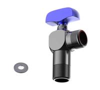 SiaBiced Angle Valve Robinet Arrêt Vanne Angle Mitigeur Cuivre Anti-rayures Joint Épais Débit Réglable Adapté à Lavabo Cuisine Toilettes, Bleu