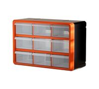 SiaBiced Armoire de Rangement Tiroir Multifonctionelle Tiroirs Muraux Organisateur pour Accessoires Boîte de Tri avec Grande Capacité Adaptée au Rangement, Grille Moyenne Orange 9