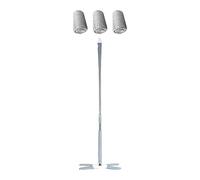 SiaBiced Balai-serpillère Professionnel en Microfibre, Lavage à La Main, Balai Plat, Auto-essoreur, Balai à Poussière et à Eau pour Le Nettoyage des Sols, Gris et Blanc