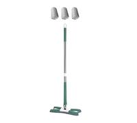SiaBiced Balai-serpillère Professionnel en Microfibre, Lavage à La Main, Balai Plat, Auto-essoreur, Balai à Poussière et à Eau pour Le Nettoyage des Sols, Vert et Blanc