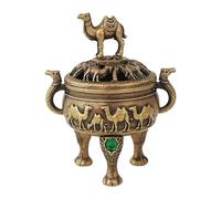 SiaBiced Brûleur D'Encens Bol Sculpture Dragon Porte-cônes Support Encens Alliage Purification Adapté pour Salon Bureau Chambre Méditation M, Chameau