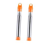 SiaBiced Cheminée Bellow Souffleur à Main D'Acier Inoxydable Portable Outil Extensible Foyer Pompe à Air Adapté Au Camping Barbecue Maison Randonné, Orange