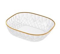 SiaBiced Coupe à Fruits, Plat de Service, Centre de Table pour Occasions Spéciales, Blanc