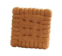 SiaBiced Coussin Biscuit Confortable Rond Épais avec Design Biscuit Original Coussin Décoratif pour Chaise et Sol Adapté à La Chambre Salon Balcon Bureau Médit, Carré de Café