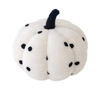 SiaBiced Coussin Citrouille Peluche Coussin Décoratif Oreiller Canapé Surface Douce Motif Mignon Adapté Chambre Salon Balcon Fête Anniversaire, Blanc et noir