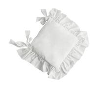 SiaBiced Coussin de Chaise Coussin D'Assise Décoratif Galette de Mobilier Rembourrage pour Chaise en Coton Respirant avec Attaches Stables Approprié pour La Dé, Blanc