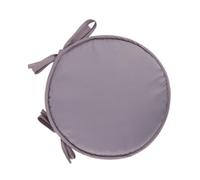 SiaBiced Coussin Rond Chaise Galette Ronde pour Chaise de Cuisine Coussin D'Assise Circulaire avec Attaches Solides Coussin Fauteuil Polyester Rembourré Housse, Gris Clair