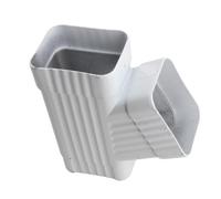 SiaBiced Déviateur de Descente de Gouttière Carré En Alliage D'aluminium, Accessoire et Pièces de Rechange pour Rallonge de Gouttière, Antirouille, Fixatio, 6x8cm Blanc