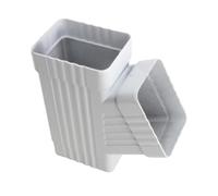 SiaBiced Déviateur de Descente de Gouttière Carré En Alliage D'aluminium, Accessoire et Pièces de Rechange pour Rallonge de Gouttière, Antirouille, Fixatio, 8x10cm Blanc