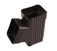 SiaBiced Déviateur de Descente de Gouttière Carré En Alliage D'aluminium, Accessoire et Pièces de Rechange pour Rallonge de Gouttière, Antirouille, Fixatio, Café 6x8cm