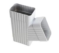 SiaBiced Déviateur de Descente de Gouttière Carré En Alliage D'aluminium, Accessoire et Pièces de Rechange pour Rallonge de Gouttière, Antirouille, Fixatio, 5x8cm Blanc