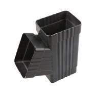 SiaBiced Déviateur de Descente de Gouttière Carré En Alliage D'aluminium, Accessoire et Pièces de Rechange pour Rallonge de Gouttière, Antirouille, Fixatio, 8x10cm Gris
