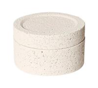SiaBiced Diffuseur de Parfum Ciment Contenant Bougie Organisateur Accessoires Couvercle Pot Absorption Huiles Adapté Salon Bureau Cadeau, Beige