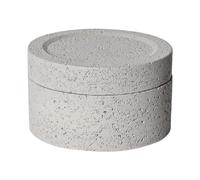 SiaBiced Diffuseur de Parfum Ciment Contenant Bougie Organisateur Accessoires Couvercle Pot Absorption Huiles Adapté Salon Bureau Cadeau, Gris