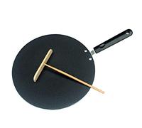 SiaBiced Dosa Tava Poêle Antiadhésive Poêle Ronde Poêle Plate Poêle à Crêpes Conception Robuste Base Épaisse Aluminium Facile à Nettoyer Adaptée pour La, l