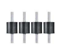 SiaBiced Ensemble de 4 Pièces Comprenant des Amortisseurs de Vibrations, des Supports en Caoutchouc avec Vis, des Isolateurs de Bruit, des éléments D'amort, 30mmx30mm M8