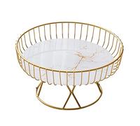 SiaBiced Fruitier Plateau Fer Forme Ronde Présentoir de Snacks Panier Support Organiseur Convient pour Cuisine Décoration de Table Fête Décoration de Ferme,