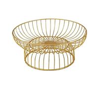 SiaBiced Fruitier Plateau Rond Fil de Fer Organisateur Bol Corbeille à Fruits Présentoir en Fer Matériau Robuste Support Adapté à Salon Décoration de Table Mai, 30CM