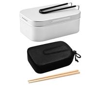 SiaBiced Gamelle Aluminium Robuste pour Camping & Randonnée - Lunch Box Militaire Chauffante Multifonctionnelle, Ensemble de boîte à Lunch 1400ml + Sac de Rangement
