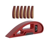 SiaBiced Holder Support de Ponçage à Main Bloc Abrasif Porte-bande En Alliage D'Aluminium Fonction Anti-dérapante Adapté Aux Travaux Manuels, 6 Bandes Abrasives