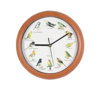 SiaBiced Horloge Murale Oiseau Chantant Horloge Ronde Murale Décorative avec Son Fonction Chant Matériau Pp Adaptée pour Bureau Salon Chambre Cuisine