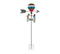SiaBiced Montgolfière Décoration Extérieure Jardin Fer Indicateur Direction Vent Ornement Artistique Résistant Installation Facile Adaptée Terrasse