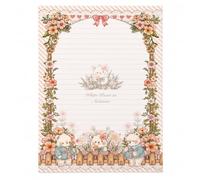 SiaBiced Ours en Papier, Bloc-Notes et Memo Pad sous Licence au sign Breveté, Rose, Ours de jardin vertical rose