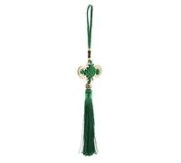 SiaBiced Pendentif Décoratif en Nylon Tissé à La Main, d'un Nœud Chinois Traditionnel, Symbole de et Idéal pour Offrir Ou Décorer, Vert