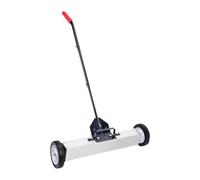 SiaBiced Pick Up Sweeper Balai Ramasseur Magnétique Chariot Collecteur de Copeaux Métalliques Outil Poussé Manuel Tige Télescopique Adapté Au Nettoyage, 24 Pouces