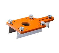SiaBiced Plaque D'Insertion pour Défonceuse Outil de Fixation Invisible Gabarit de Menuiserie Planche Rainurée avec Guide D'Onglet En Aluminium Adapté pour Le, 9.2 X 20.6 Cm