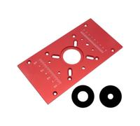 SiaBiced Plaque d'Insertion pour Table de Défonceuse Plateau de Sciage Système de Relevage Manuel Aluminium Structure Solide Convient à Atelier Travaux Bois, Rouge