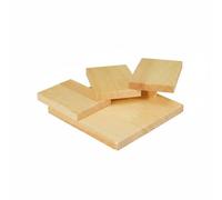 SiaBiced Plateau Carré de Service Plateau Présentoir Support Planche en Bois à Étage Inspiration Japonaise pour Mets , Étagère D Affichage Carrée À 3 Marches