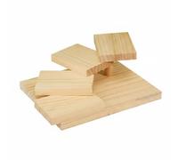 SiaBiced Plateau Carré de Service Plateau Présentoir Support Planche en Bois à Étage Inspiration Japonaise pour Mets , Étagère D Affichage Carrée À 4 Marches