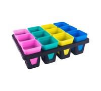 SiaBiced Plateau de Plantation pour Pot Nursery Reutilisable Support pour Semis Léger Capacité Portante Forte Porte-Pots Pratique Convient au Repiquage Maison, 12 Cellules